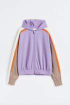 H & M - Drymove&trade; Hooded Activewear Jacket - Purple