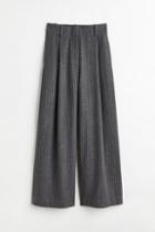 H & M - Dressy Wool-blend Pants - Gray