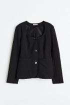 H & M - Button-front Top - Black