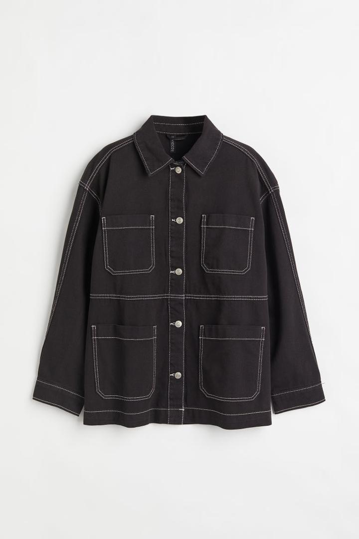 H & M - Twill Utility Jacket - Black