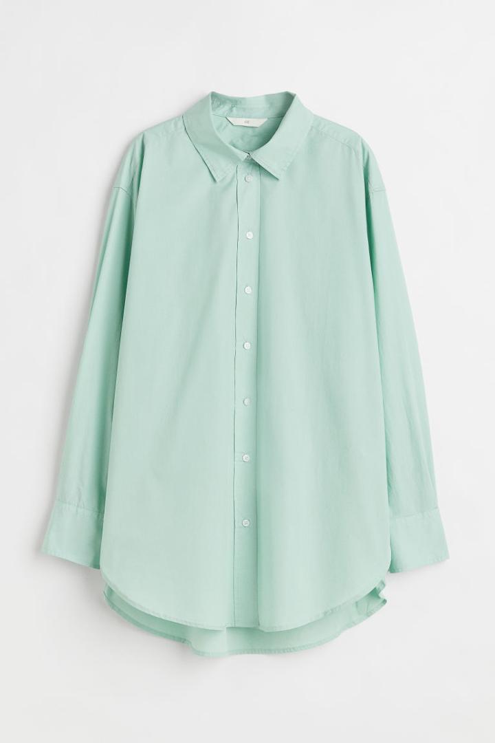 H & M - Poplin Shirt - Green