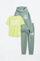 H & M - 3-piece Printed Set - Green