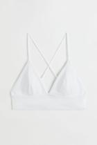H & M - Padded Bikini Top - White