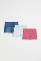 H & M - 3-pack Denim Shorts - Red
