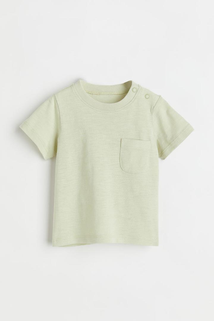 H & M - Cotton Jersey T-shirt - Yellow