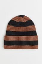 H & M - Appliqud Ribbed Hat - Beige