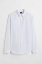 H & M - Slim Fit Easy-iron Shirt - White