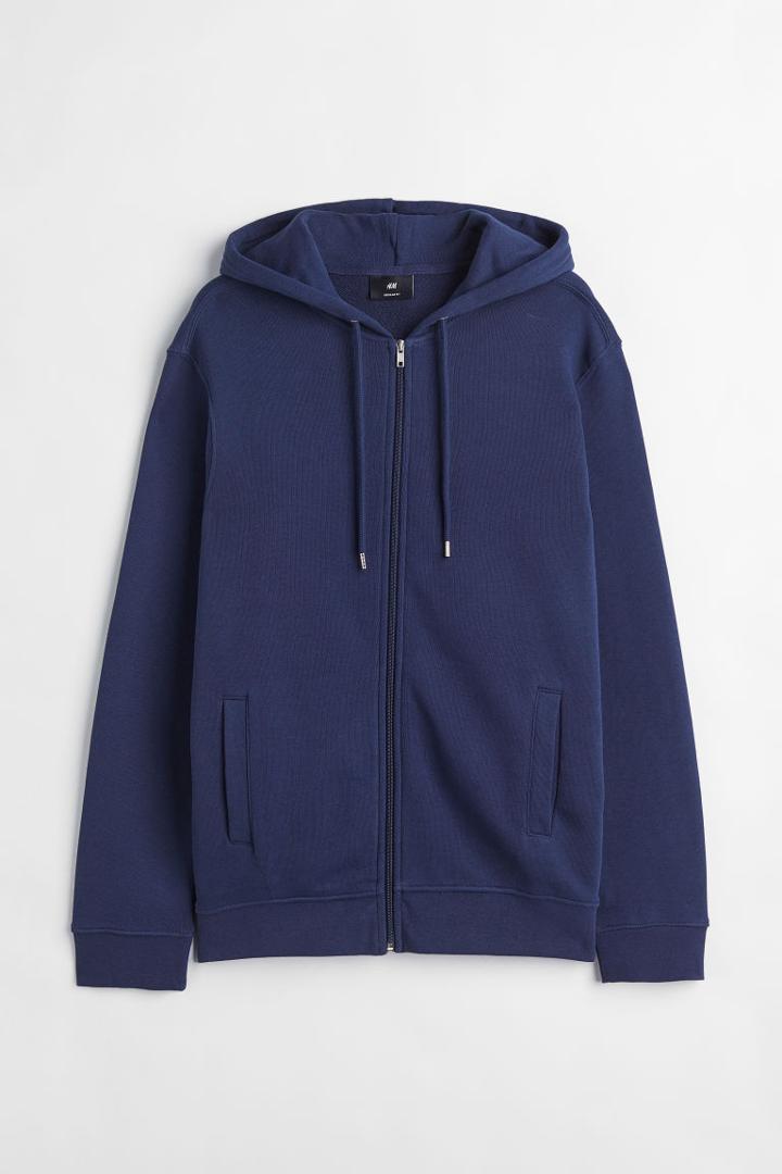 H & M - Regular Fit Hooded Jacket - Blue