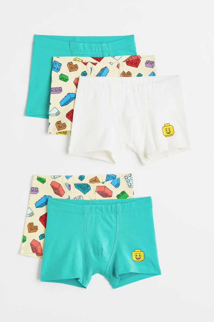 H & M - 5-pack Printed Boxer Shorts - Yellow