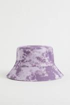 H & M - Reversible Cotton Bucket Hat - Purple
