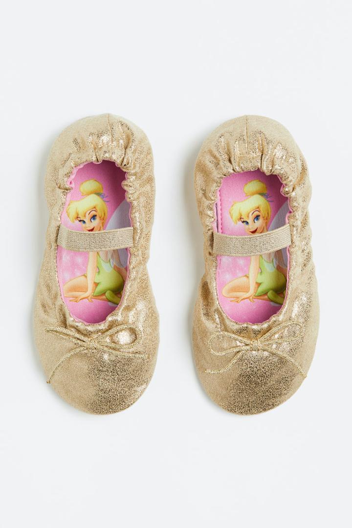 H & M - Shimmery Ballet Flats - Gold