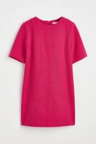 H & M - Jacquard-weave Dress - Pink
