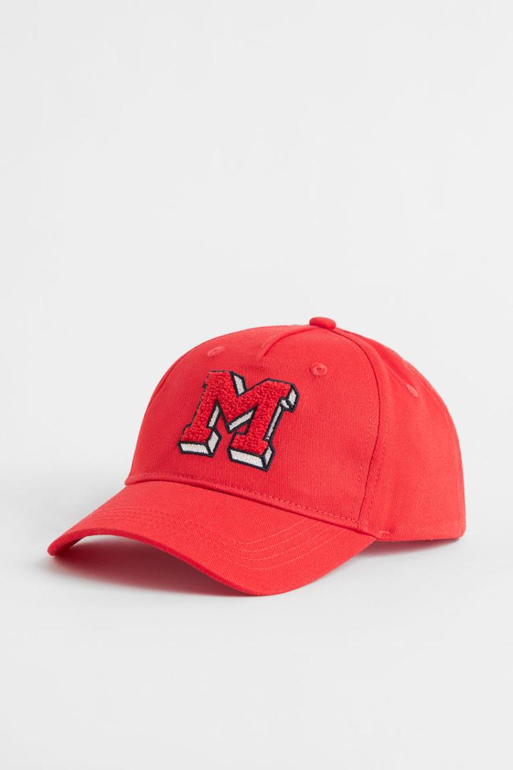 H & M - Cotton Twill Cap - Red