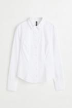 H & M - H & M+ Cotton Poplin Shirt - White