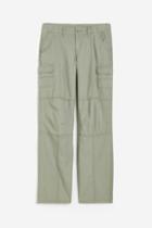 H & M - Low-waist Cargo Pants - Green