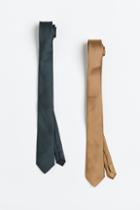 H & M - 2-pack Ties - Beige