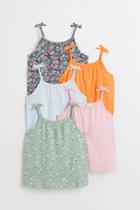 H & M - 5-pack Cotton Jersey Camisole Tops - Blue