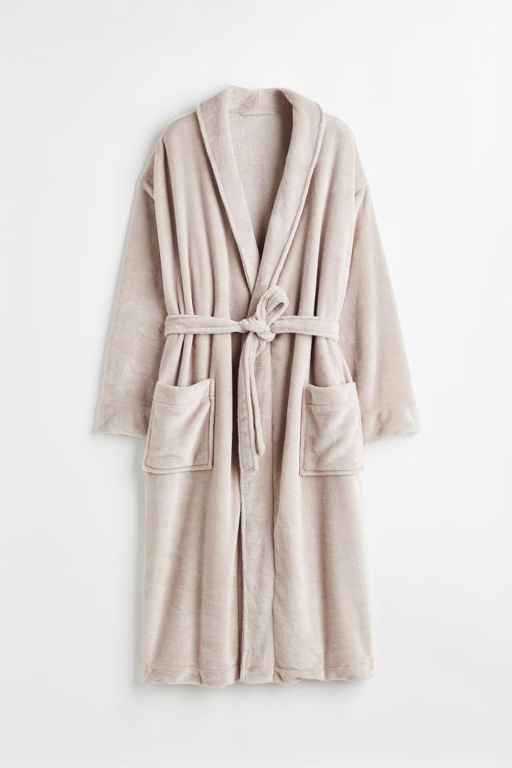 H & M - Fleece Bathrobe - Gray