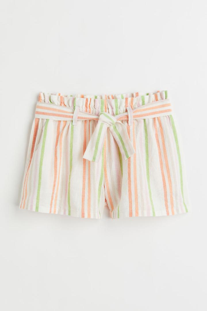 H & M - Linen-blend Shorts - White