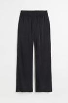 H & M - Crinkled Pants - Black