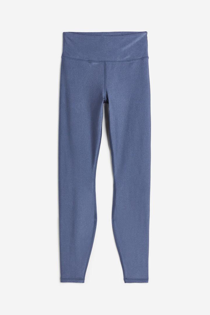 H & M - Drymove&trade; High Shine Sports Leggings - Blue