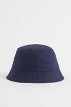H & M - Cotton Twill Bucket Hat - Blue