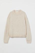 H & M - Beaded Sweater - Beige