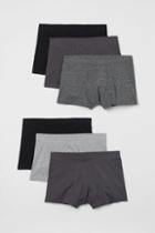 H & M - 6-pack Short Cotton Boxer Shorts - Gray