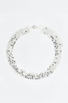 H & M - Short Metal-disc Necklace - Silver