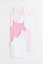 H & M - 5-pack Jersey Tank Tops - Pink