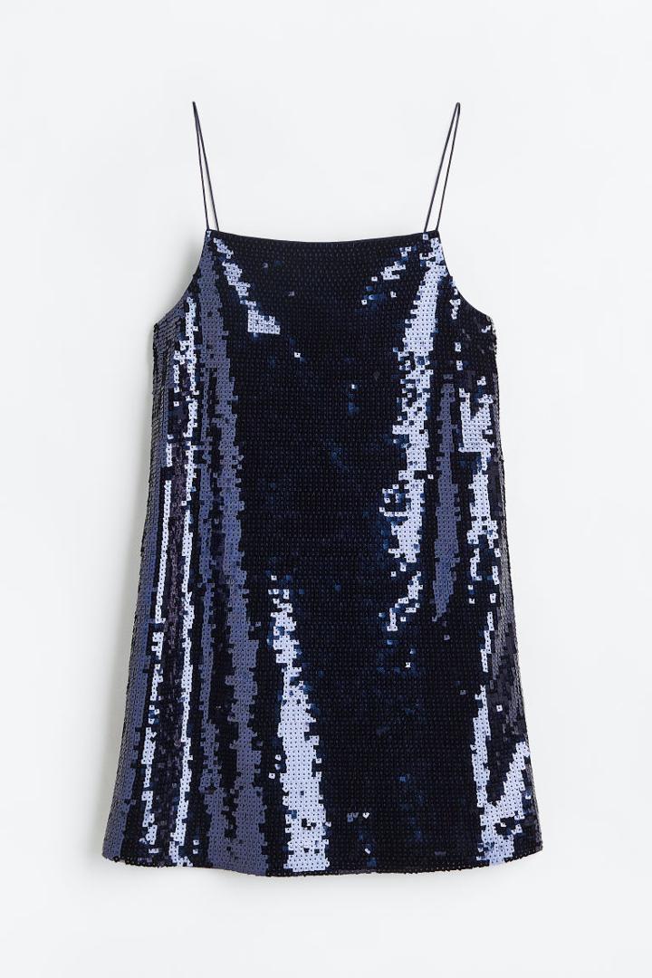 H & M - Sequined Dress - Blue