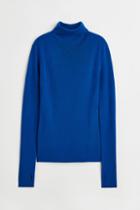 H & M - Cashmere-blend Turtleneck - Blue