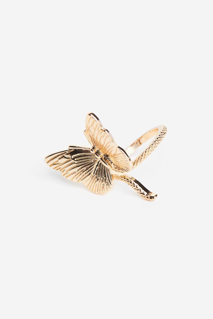 H & M - Butterfly Ring - Gold