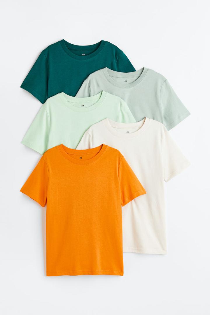 H & M - 5-pack T-shirts - Green