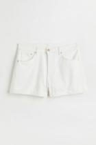 H & M - H & M+ Mom Ultra High Denim Shorts - White
