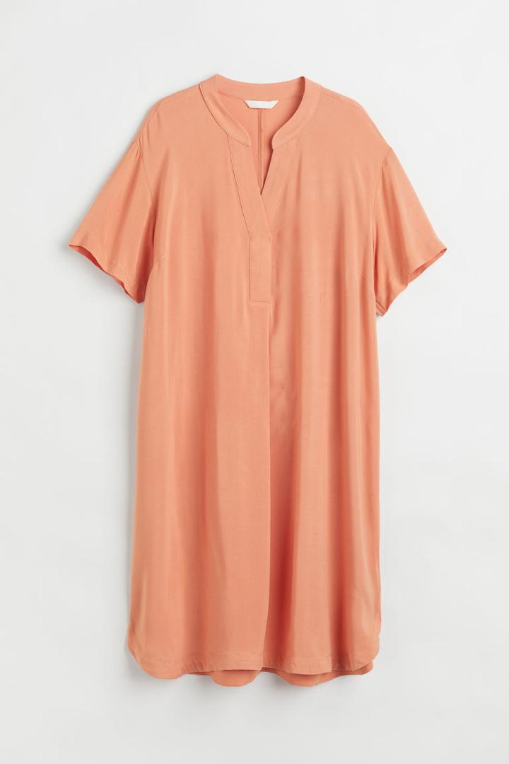 H & M - V-neck Tunic - Orange