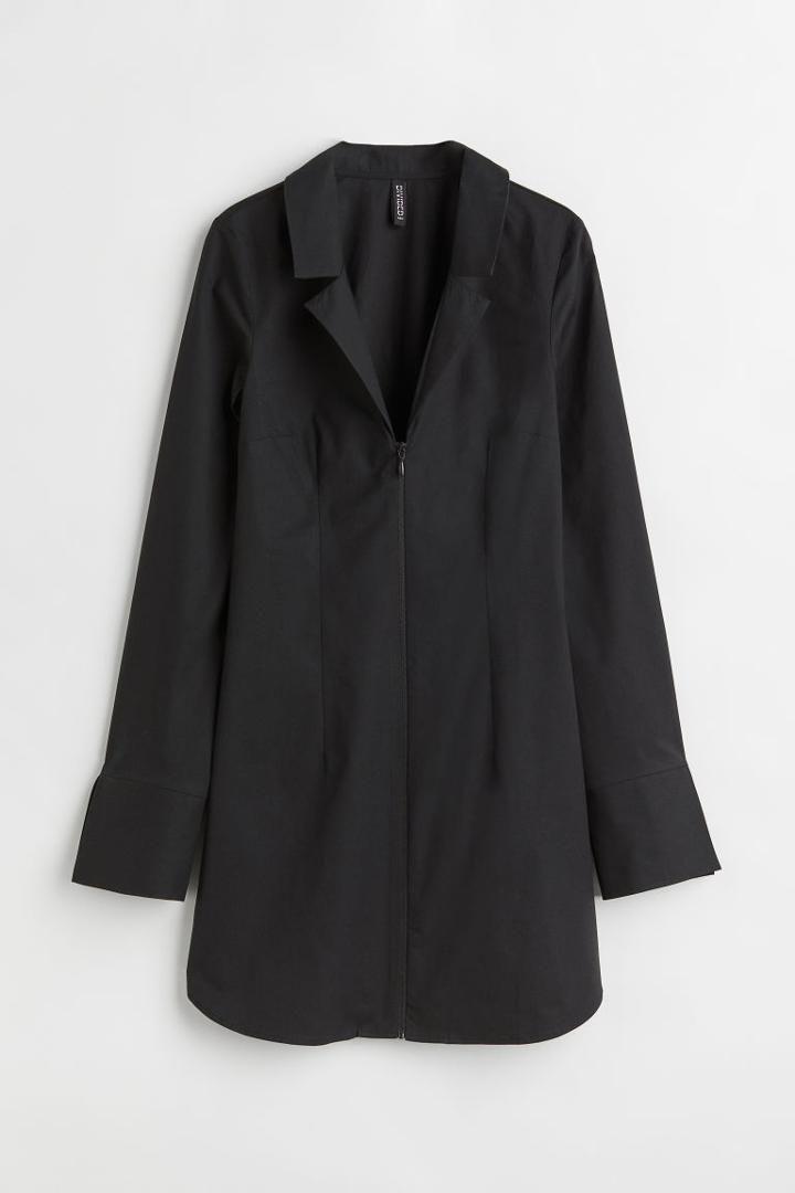 H & M - Short Shirt Dress - Black
