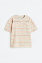 H & M - Oversized Jersey T-shirt - Beige