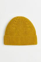 H & M - Knit Cotton Hat - Yellow