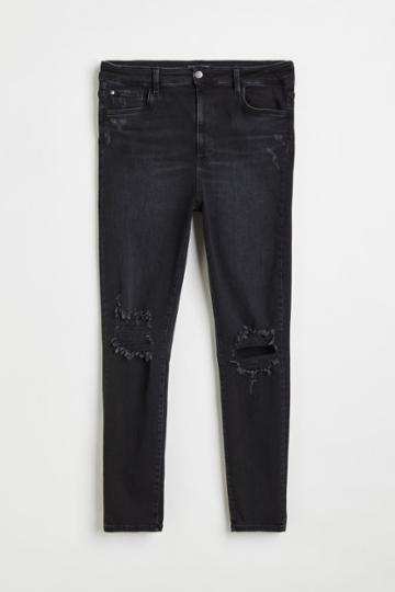 H & M - True To You Skinny Ultra High Ankle Jeans - Black