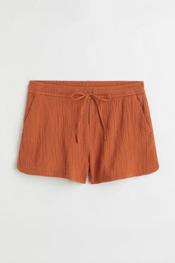 H & M - H & M+ Cotton Shorts - Orange