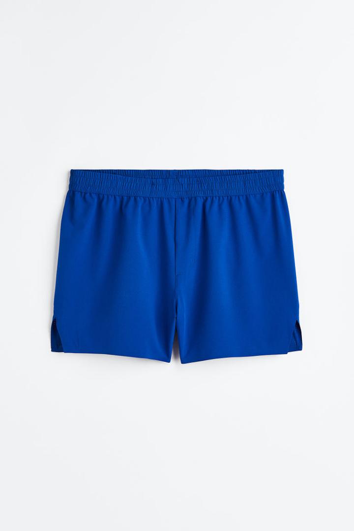 H & M - Drymove&trade; Pocket-detail Running Shorts - Blue