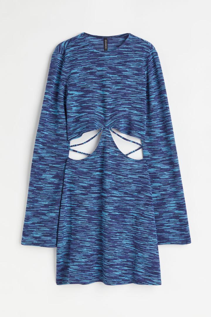 H & M - Fine-knit Dress - Blue
