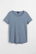 H & M - Raw-edge T-shirt - Blue