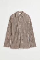 H & M - Textured Jersey Shirt - Beige