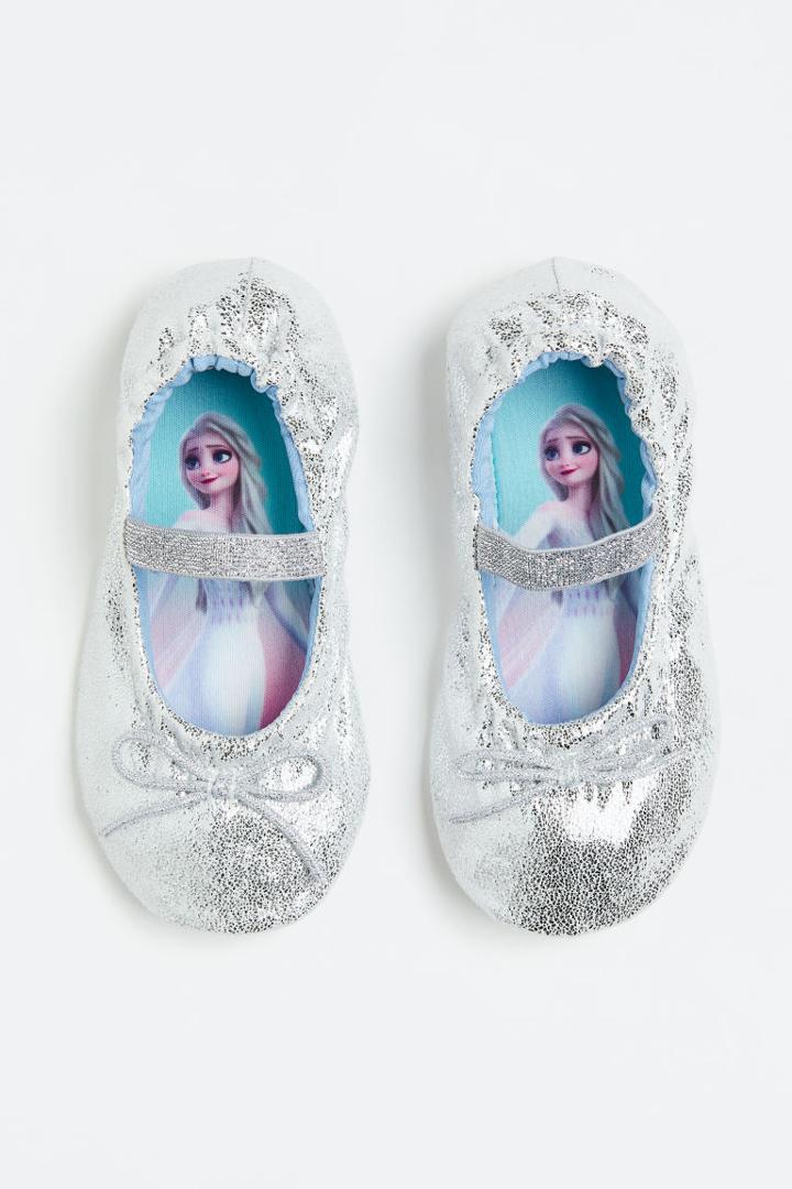 H & M - Shimmery Ballet Flats - Silver