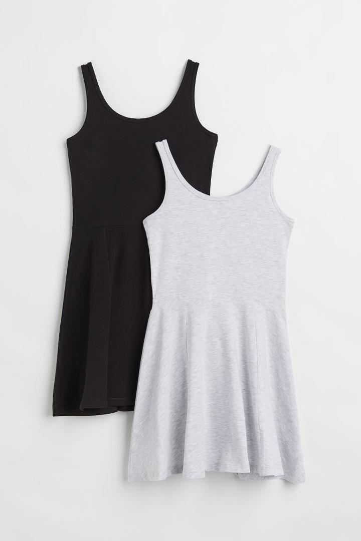 H & M - 2-pack Jersey Dresses - Black
