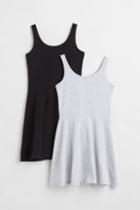 H & M - 2-pack Jersey Dresses - Black