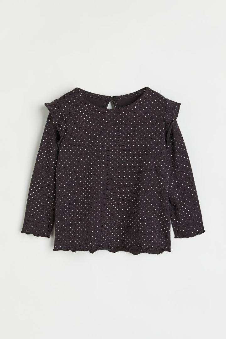 H & M - Printed Top - Gray