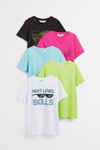 H & M - 5-pack T-shirts - Pink
